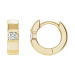 Accented Huggie Hoop Earrings