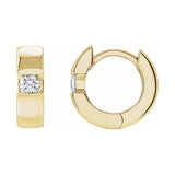 Accented Huggie Hoop Earrings