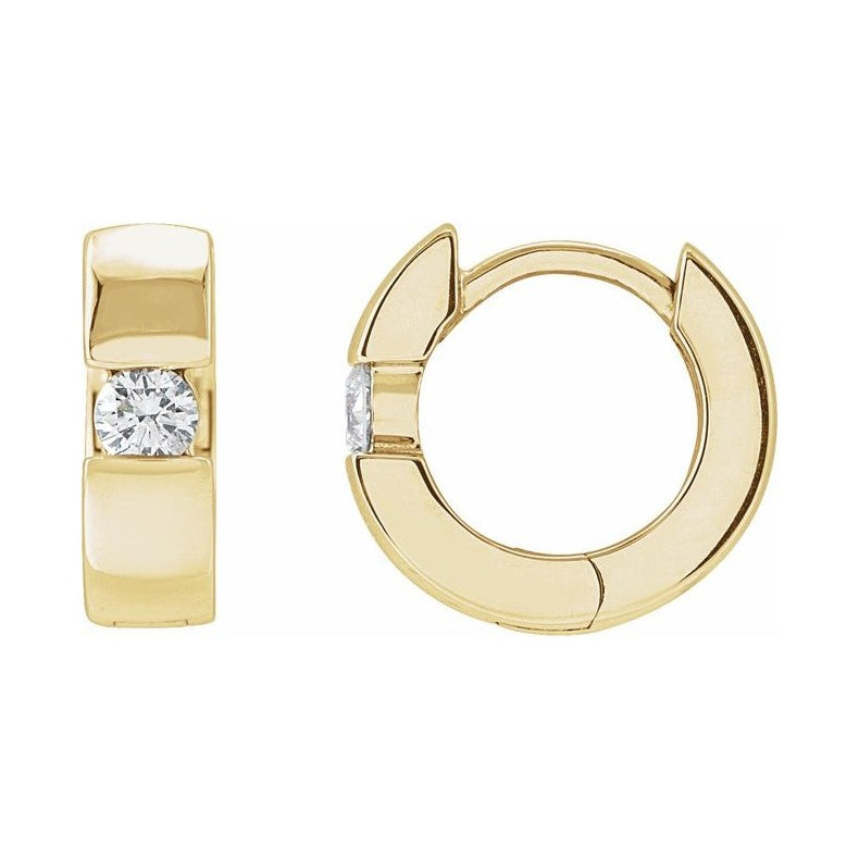 Accented Huggie Hoop Earrings