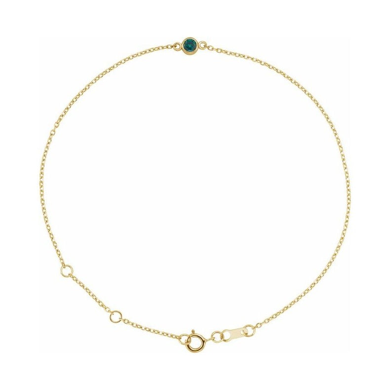 Bezel-Set Link Bracelet