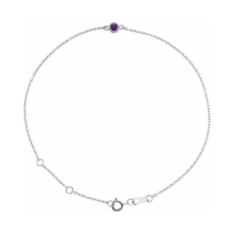 Bezel-Set Link Bracelet
