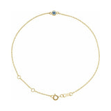 Bezel-Set Link Bracelet