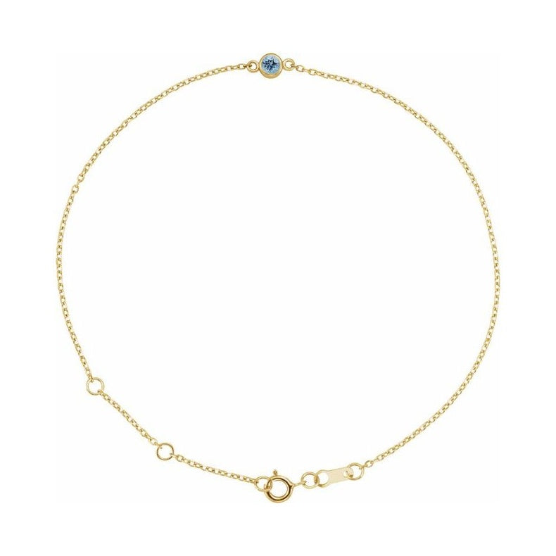 Bezel-Set Link Bracelet