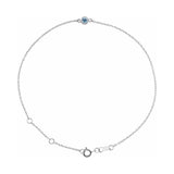 Bezel-Set Link Bracelet