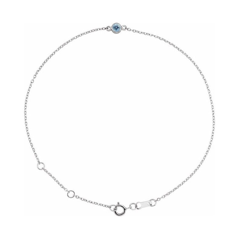 Bezel-Set Link Bracelet