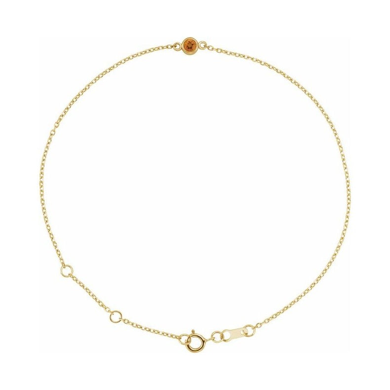 Bezel-Set Link Bracelet