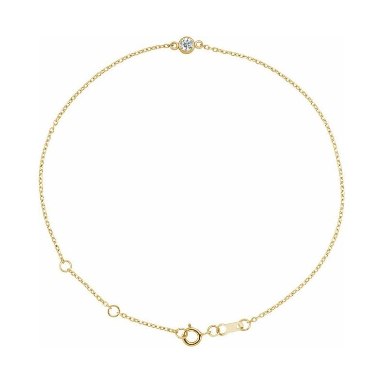 Bezel-Set Link Bracelet