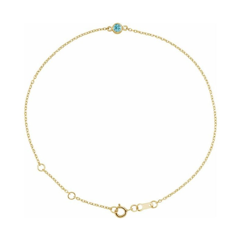 Bezel-Set Link Bracelet
