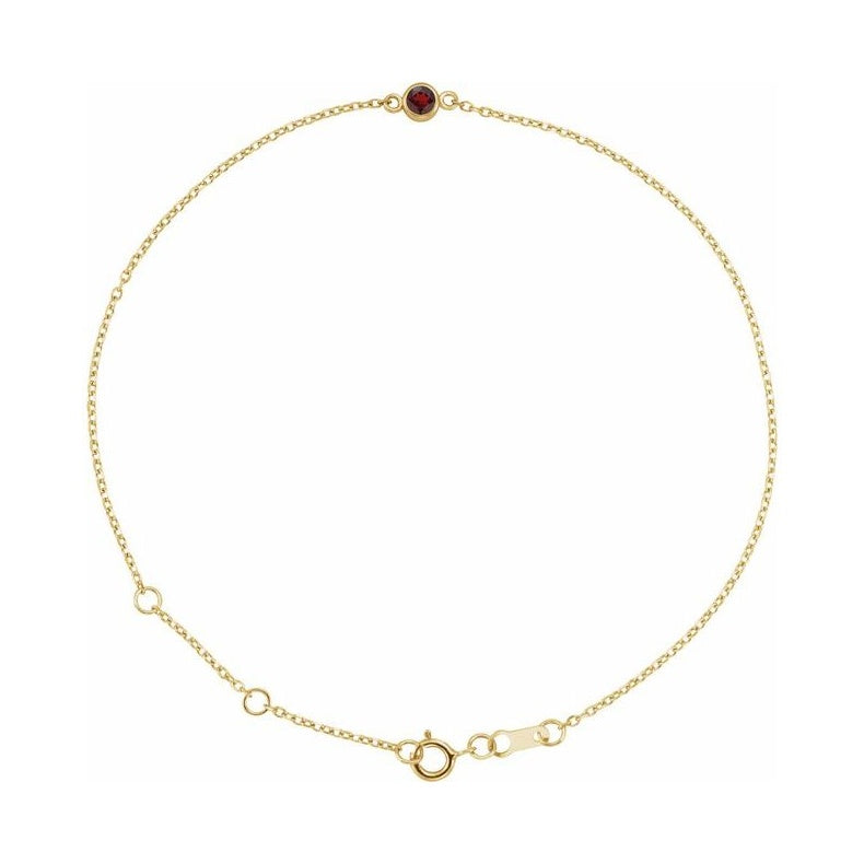 Bezel-Set Link Bracelet