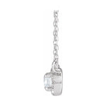 French-Set Halo-Style Necklace or Center