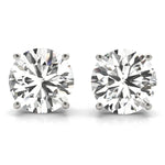 14K White Gold Diamond Stud Earrings