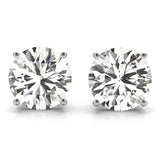14K White Gold Diamond Stud Earrings