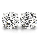 0.1CT Lab Diamond 14K White Gold Stud Earrings