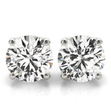 14K White Gold Lab Diamond Stud Earrings 0.05CT