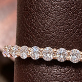 14kt Gold, 1.15 Carat, Round Diamond Eternity Band, Shared Prong, Laboratory Created Diamond