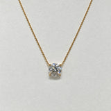 14Kt Gold, 2.54 Carat, Diamond Pendant, Laboratory Created Diamond