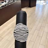 18 Kt Gold, 2.35 Carat, Round Multi-Row Diamond Ring