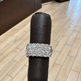 14 Kt Gold, 3.23 Carat, Round Multi-Row Diamond Ring