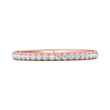 18K Gold Pink Micropave Wedding Band from the Micropave collection - CM03WB-18_18KP_Prm_H-I_SI1