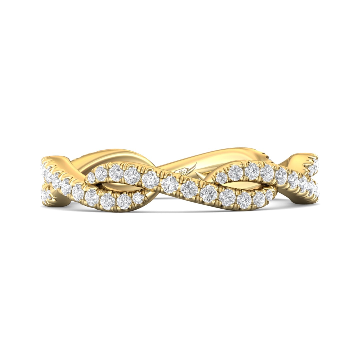 18K Gold Yellow Micropave Wedding Band from the Micropave collection - CM07FXSWB_18KY_Prm_H-I_SI1