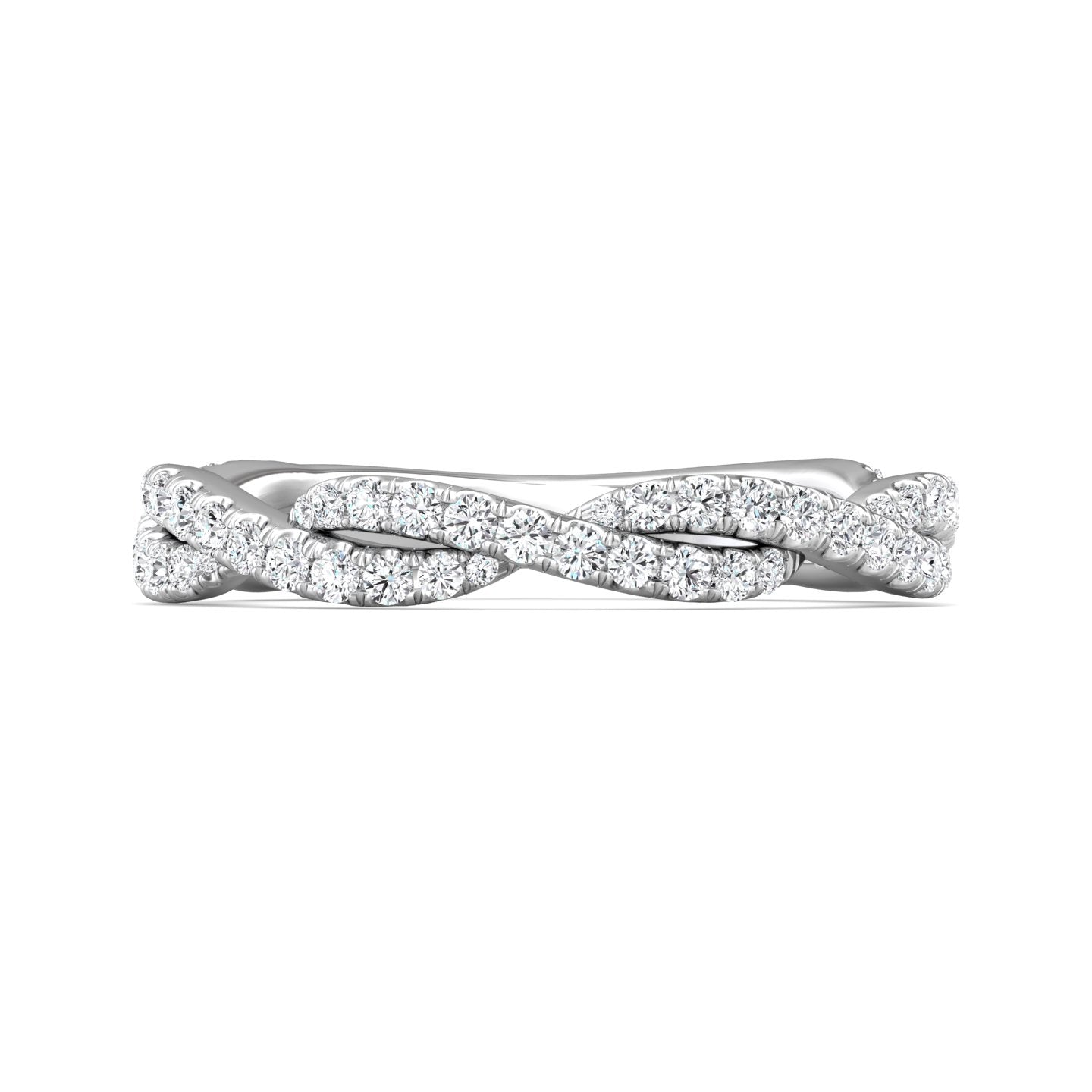 14K Gold White Micropave Wedding Band from the Micropave collection - CM07XSWB-1_14KW_Prm_H-I_SI1