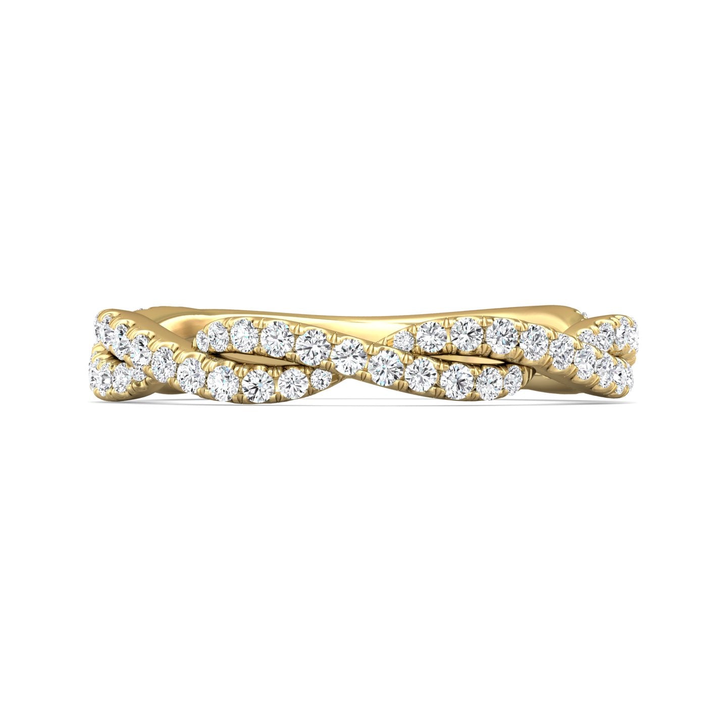 14K Gold Yellow Micropave Wedding Band from the Micropave collection - CM07XSWB-1_14KY_Prm_H-I_SI1
