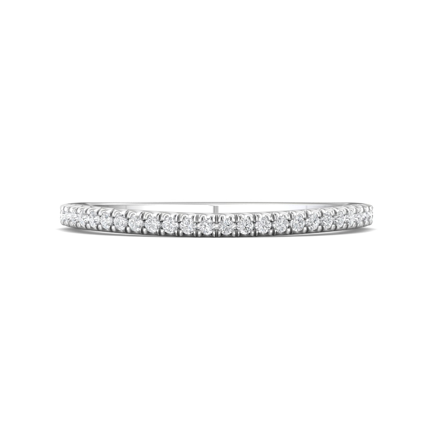 14K Gold White Micropave Wedding Band from the Micropave collection - CM09SWB_14KW_Prm_H-I_SI1