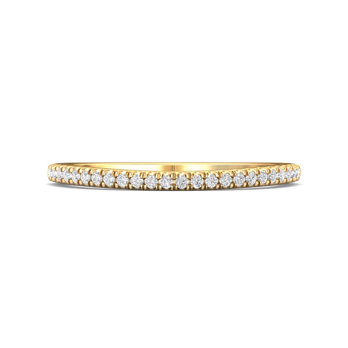 14K Gold Yellow Micropave Wedding Band from the Micropave collection - CM09SWB_14KY_Prm_H-I_SI1