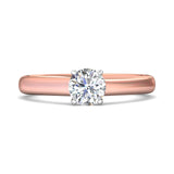 18K Gold White/Pink Solitaire Engagement Ring from the Solitaire collection - CTS01_18KWP_Rd_6.0_Std_NA_NA
