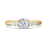 14K Gold Yellow/White Channel/Shared Prong Engagement Ring from the Channel/Shared Prong collection - CTSP01_14KYW_Rd_5.5_Std_H-I_SI2