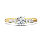 18K Gold White/Yellow Channel/Shared Prong Engagement Ring from the Channel/Shared Prong collection - CTSP01_18KWY_Rd_5.5_Std_H-I_SI2