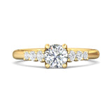18K Gold Yellow Channel/Shared Prong Engagement Ring from the Channel/Shared Prong collection - CTSP01_18KY_Rd_5.5_Std_H-I_SI2
