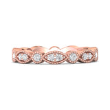 14K Gold Pink Micropave Wedding Band from the Micropave collection - DABFM35S_14KP_Prm_H-I_SI1