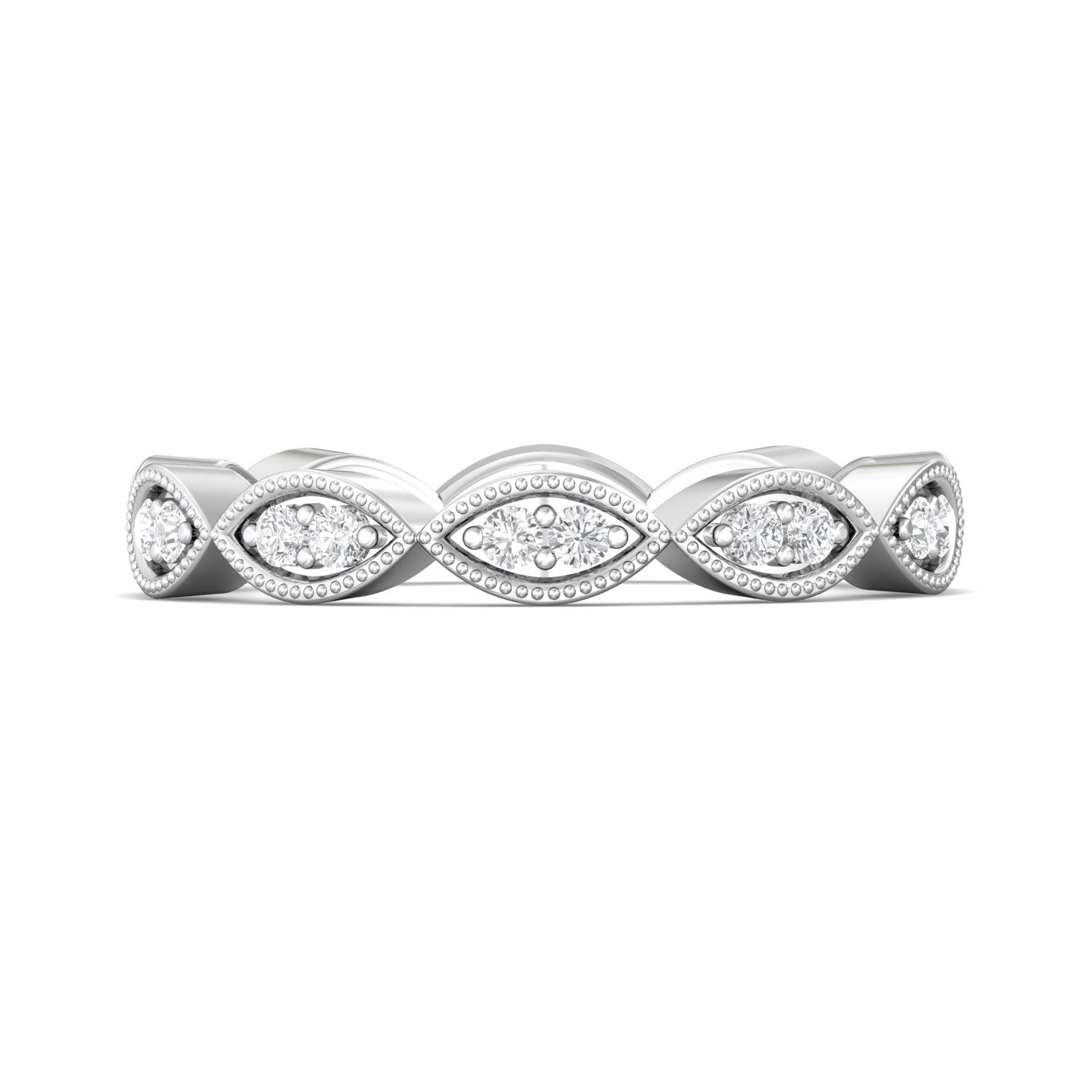 14K Gold White Micropave Wedding Band from the Micropave collection - DABFM44S_14KW_Prm_H-I_SI1