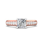 14K Gold Pink/White Channel/Shared Prong Engagement Ring from the Channel/Shared Prong collection - DERC01XS_14KPW_Pr_6_Prm_H-I_SI1