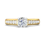 14K Gold Yellow/White Channel/Shared Prong Engagement Ring from the Channel/Shared Prong collection - DERC01XS_14KYW_Rd_6.0_Prm_H-I_SI1