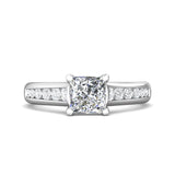 18K Gold White Channel/Shared Prong Engagement Ring from the Channel/Shared Prong collection - DERC01XS_18KW_Pr_6_Prm_H-I_SI1