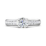 18K Gold White Channel/Shared Prong Engagement Ring from the Channel/Shared Prong collection - DERC01XS_18KW_Rd_6.0_Prm_H-I_SI1