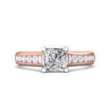 18K Gold White/Pink Channel/Shared Prong Engagement Ring from the Channel/Shared Prong collection - DERC01XS_18KWP_Pr_6_Prm_H-I_SI1