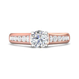18K Gold White/Pink Channel/Shared Prong Engagement Ring from the Channel/Shared Prong collection - DERC01XS_18KWP_Rd_6.0_Prm_H-I_SI1