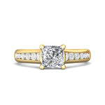 18K Gold Yellow Channel/Shared Prong Engagement Ring from the Channel/Shared Prong collection - DERC01XS_18KY_Pr_6_Prm_H-I_SI1