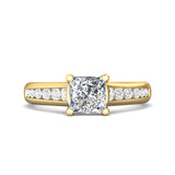 18K Gold Yellow Channel/Shared Prong Engagement Ring from the Channel/Shared Prong collection - DERC01XS_18KY_Pr_6_Prm_H-I_SI1