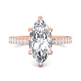 14K Gold Pink Micropave Engagement Ring from the Micropave collection - DERM18M_14KP_Mq_14.8X7.5_Prm_H-I_SI1