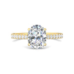 14K Gold Yellow Micropave Engagement Ring from the Micropave collection - DERM18M_14KY_Ov_10X7_Prm_H-I_SI1