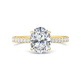 14K Gold Yellow Micropave Engagement Ring from the Micropave collection - DERM18M_14KY_Ov_10X7_Prm_H-I_SI1