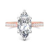 18K Gold White/Pink Micropave Engagement Ring from the Micropave collection - DERM18M_18KWP_Mq_14.8X7.5_Prm_H-I_SI1