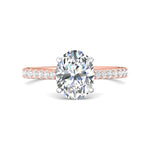 18K Gold White/Pink Micropave Engagement Ring from the Micropave collection - DERM18M_18KWP_Ov_10X7_Prm_H-I_SI1