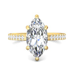18K Gold Yellow Micropave Engagement Ring from the Micropave collection - DERM18M_18KY_Mq_14.8X7.5_Prm_H-I_SI1