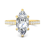 18K Gold Yellow Micropave Engagement Ring from the Micropave collection - DERM18M_18KY_Mq_14.8X7.5_Prm_H-I_SI1