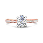 14K Gold Pink/White Micropave Engagement Ring from the Micropave collection - DERM30_14KPW_Ov_8.2X6.1_Prm_H-I_SI1